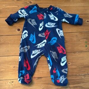Nike Blue and Red Footies One Piece